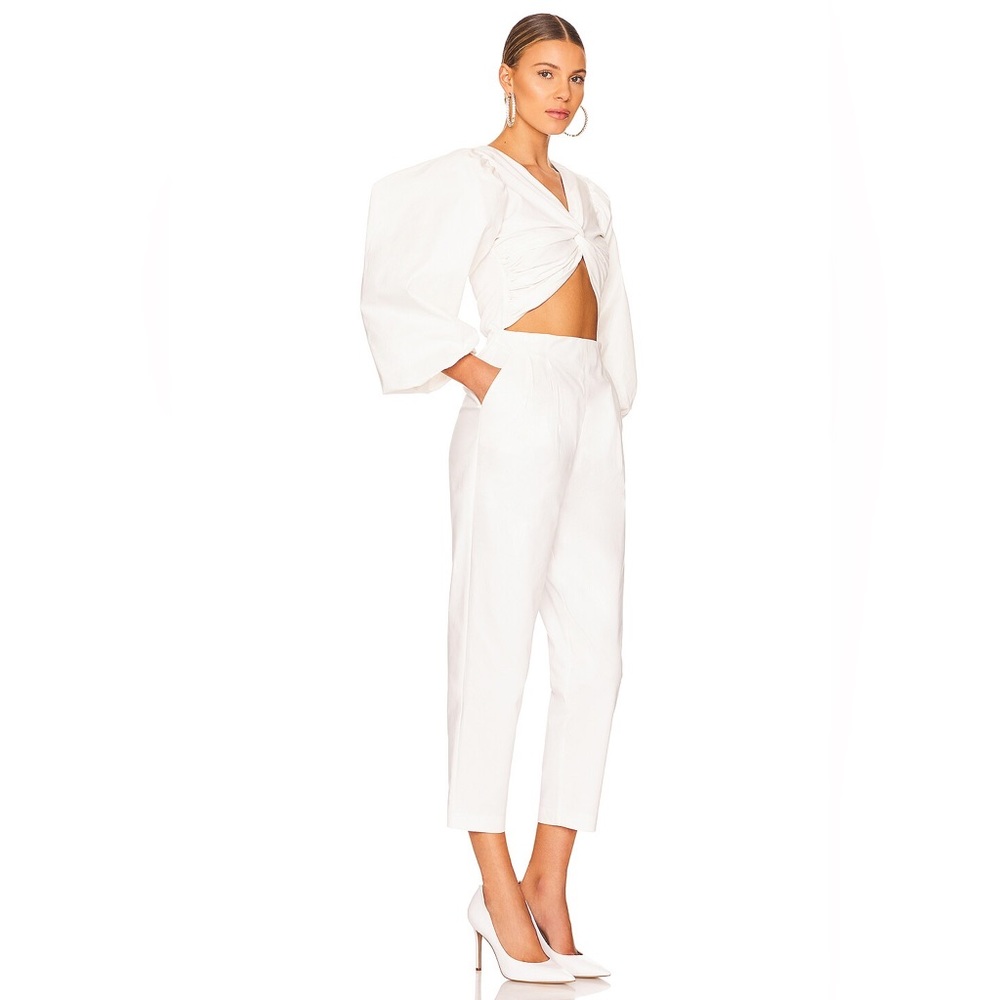 New SELMACILEK Puff Sleeve Jumpsuit in Ecru